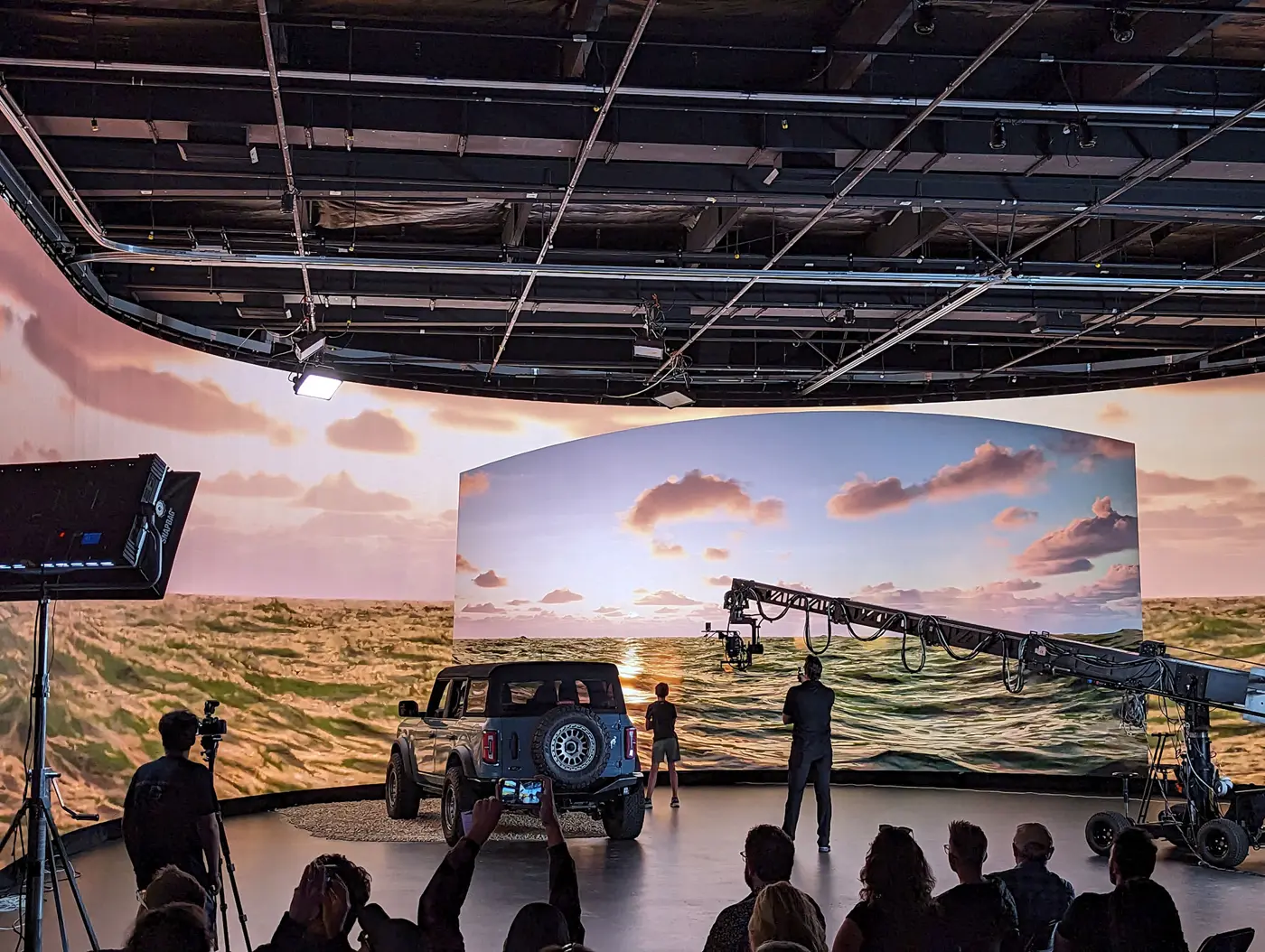 A desert scene rendered in camera on the LED volume