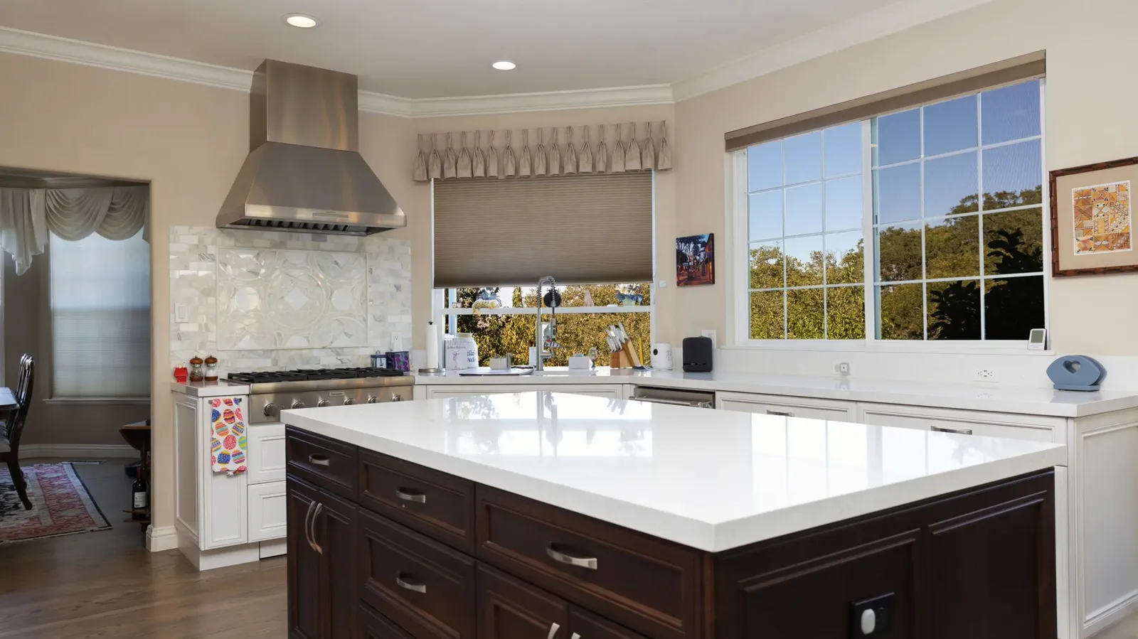 Two-tone custom kitchen in Pleasanton by Caliber Cabinets