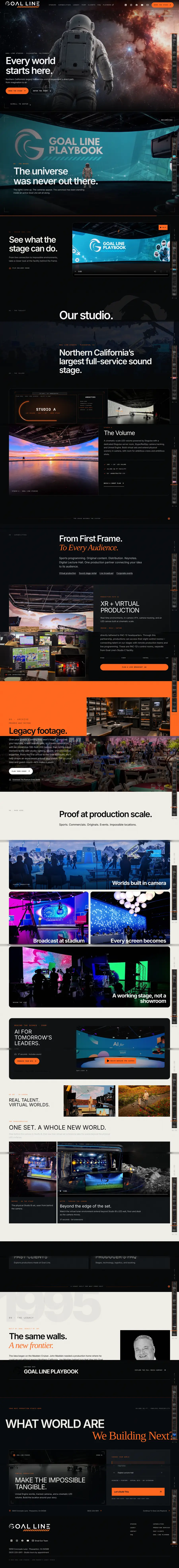 The Goal Line Studios website