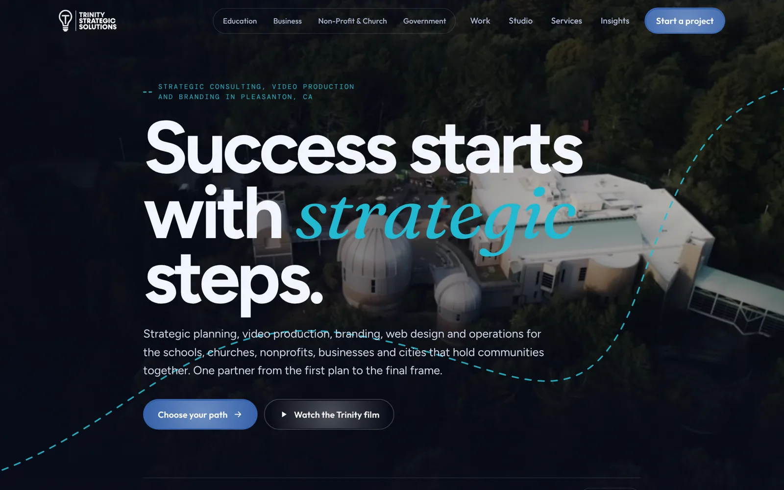 The new Trinity Strategic Solutions website, live at trinityss.com