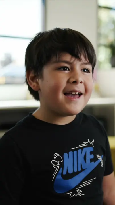 A smiling student